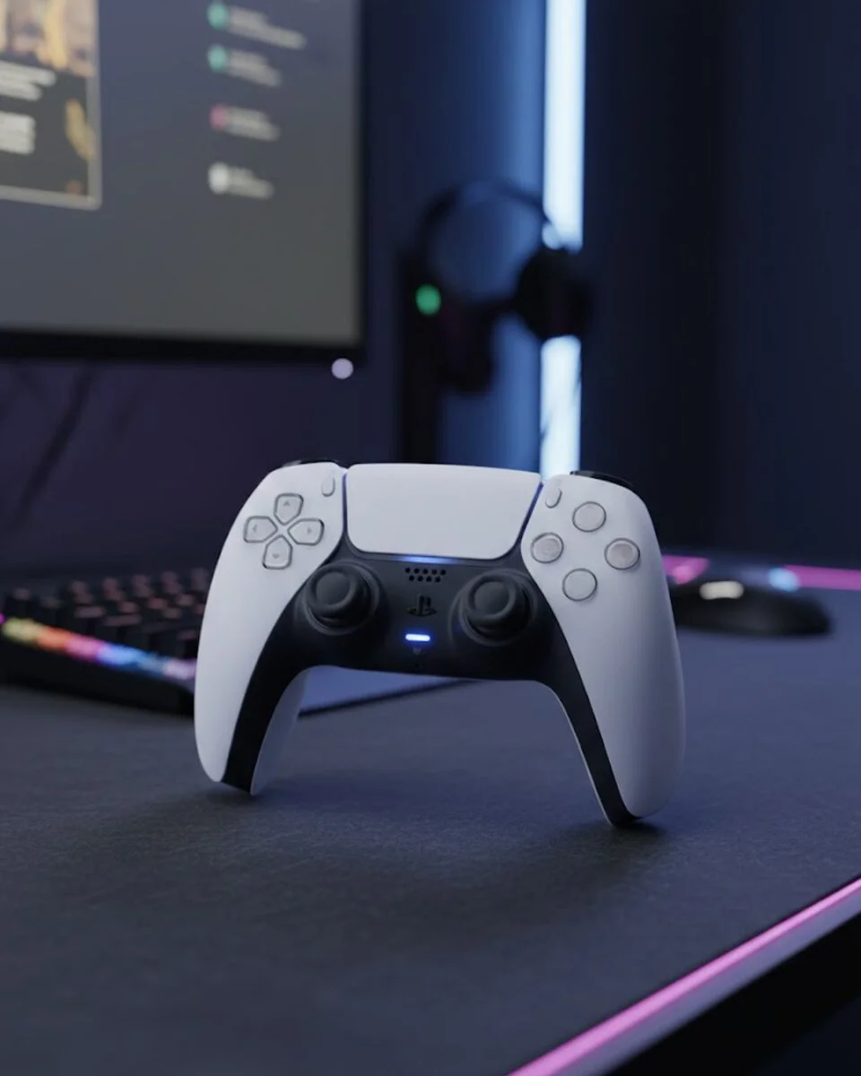 PS5 Kablosuz Oyun Kumandası - Titreşimli, Ergonomik ve Şarj Edilebilir