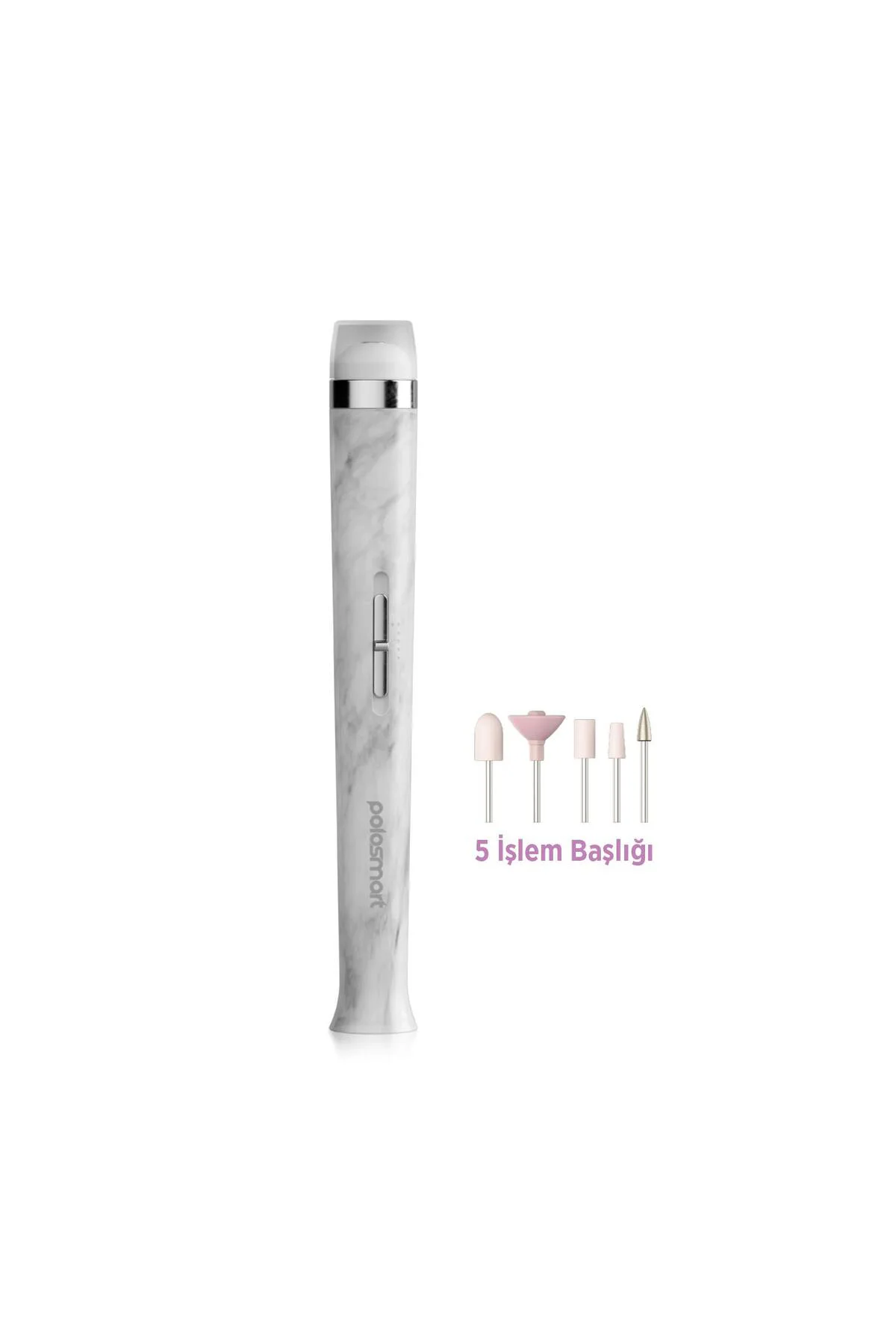 PSC101 Şarjlı Led Işıklı 5 Başlıklı 2 Kademeli Manikür Pedikür Se