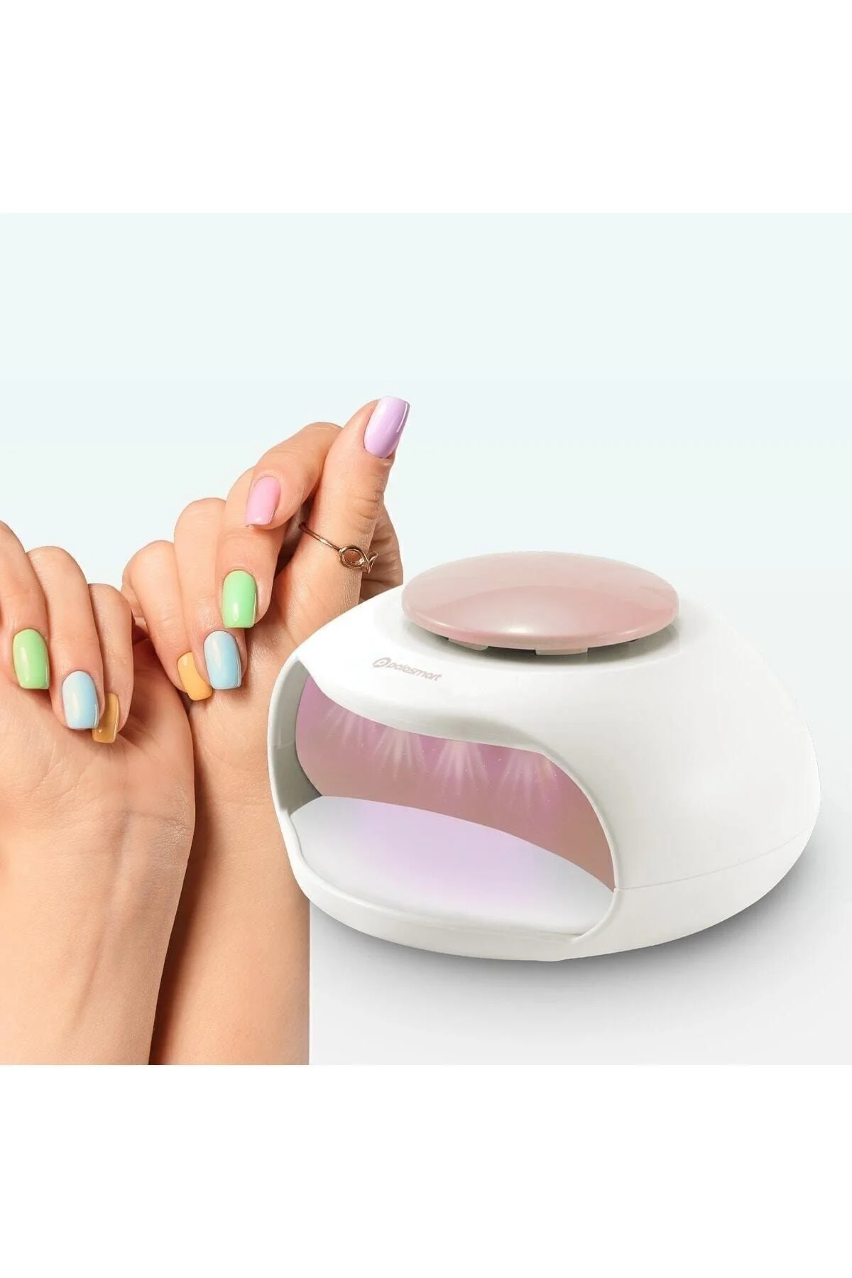 Psc14 Uv Led Işıklı Kalıcı Oje Kurutucu Pembe