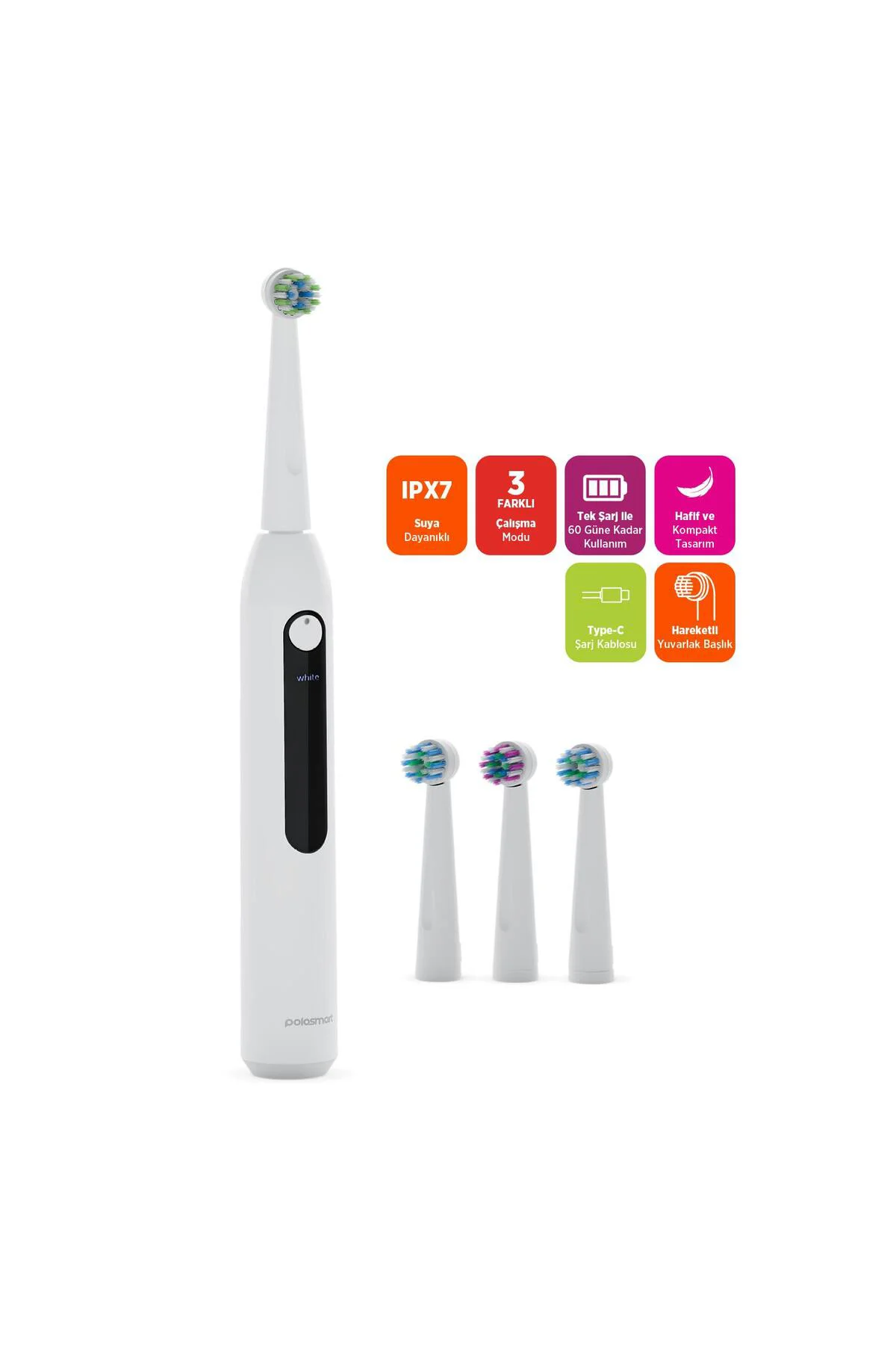 PSC73 Elektrikli Diş Fırçası - 3 Modlu ,Hassas Diş Eti Bakımı ve 