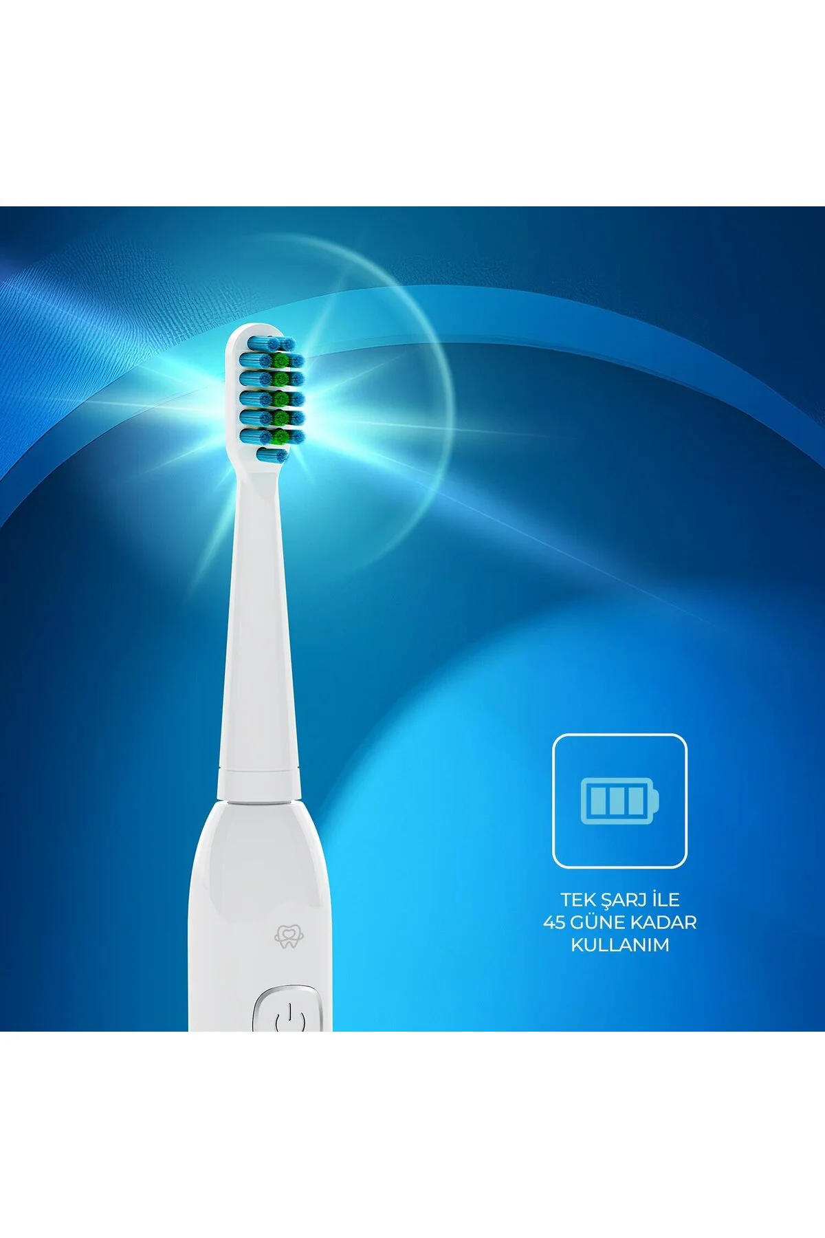 PSC74 Şarjlı Diş Fırçası — 500 mAh, IPX7, 5 Mod, 3+1 Yedek Başlık