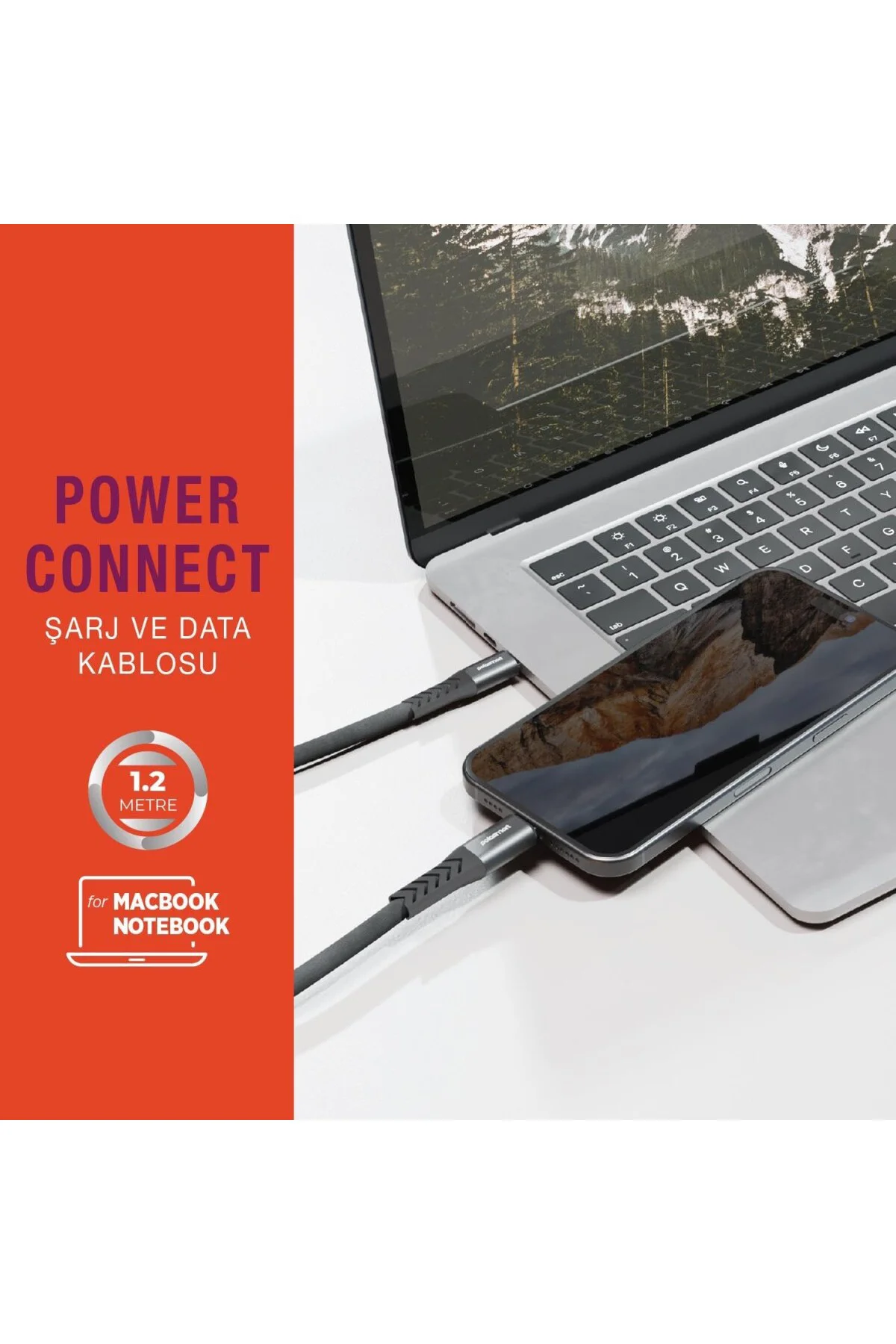 PSM117 65W Type-C to Type-C Hızlı Şarj ve Data Kablosu Notebook v
