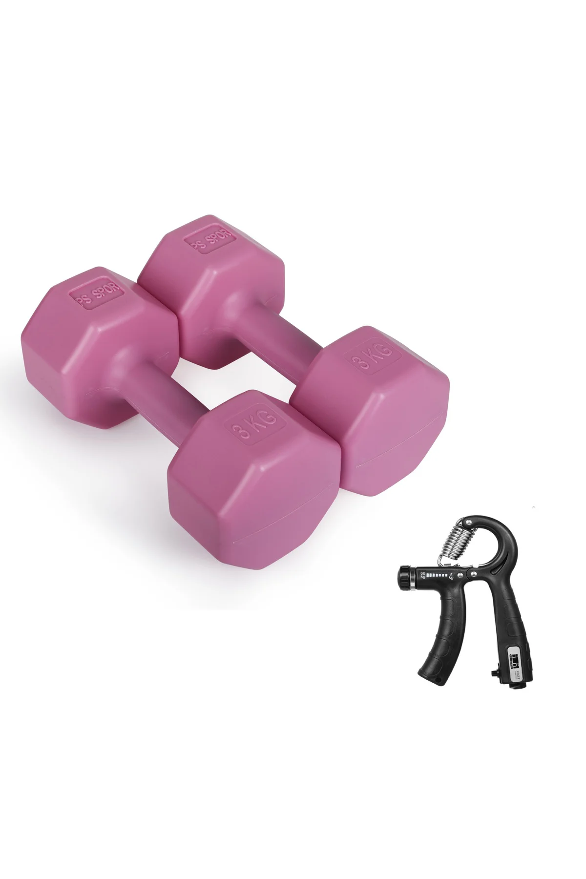 PSSPOR 2 X 3 PEMBE RENK DAMBIL SET + SAYAÇLI VE AYARLANABİLİR EL 
