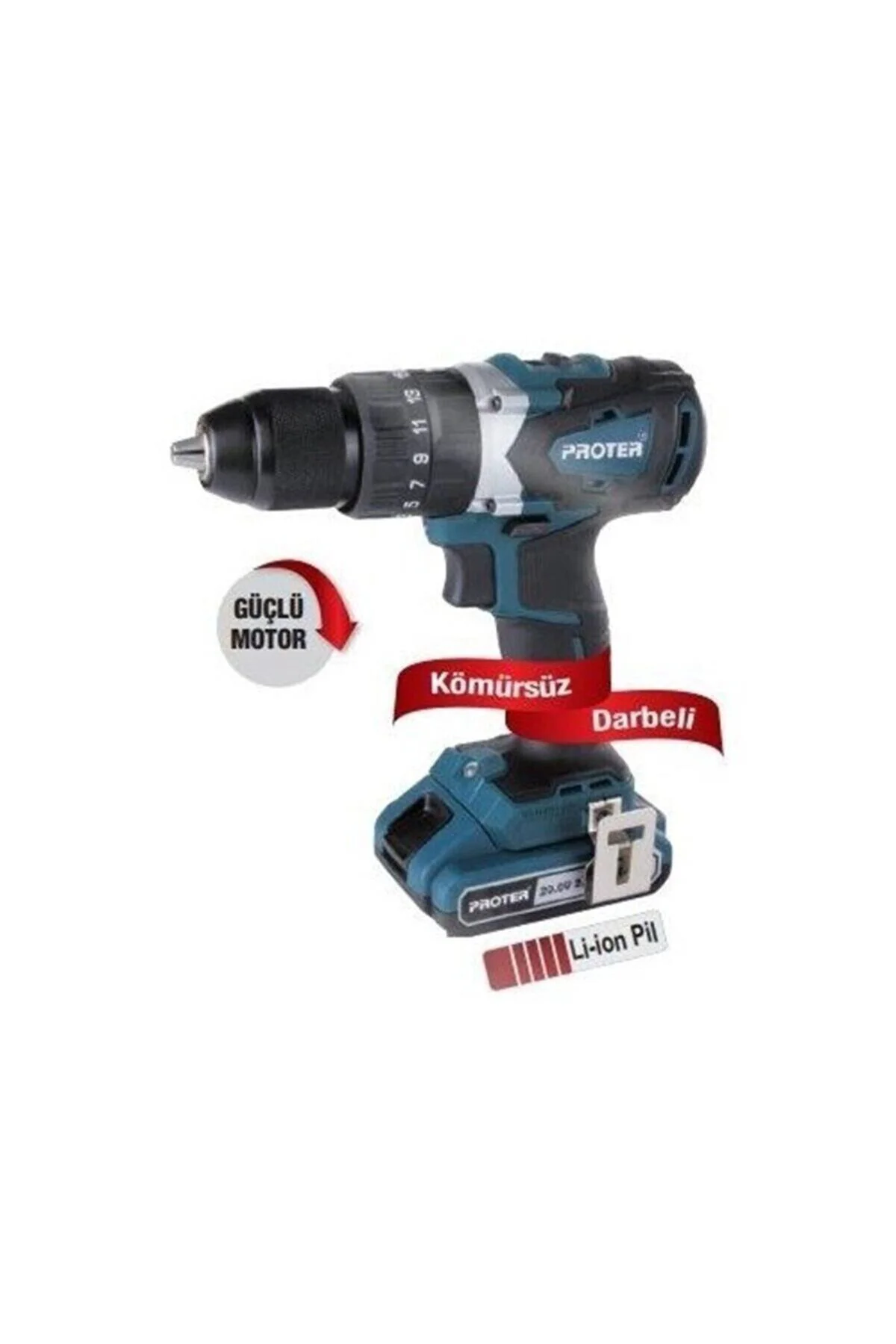 Pst 720 Bl 20v 2.0 Ah Li-ion Çift Akülü Kömürsüz Darbeli Matkap V