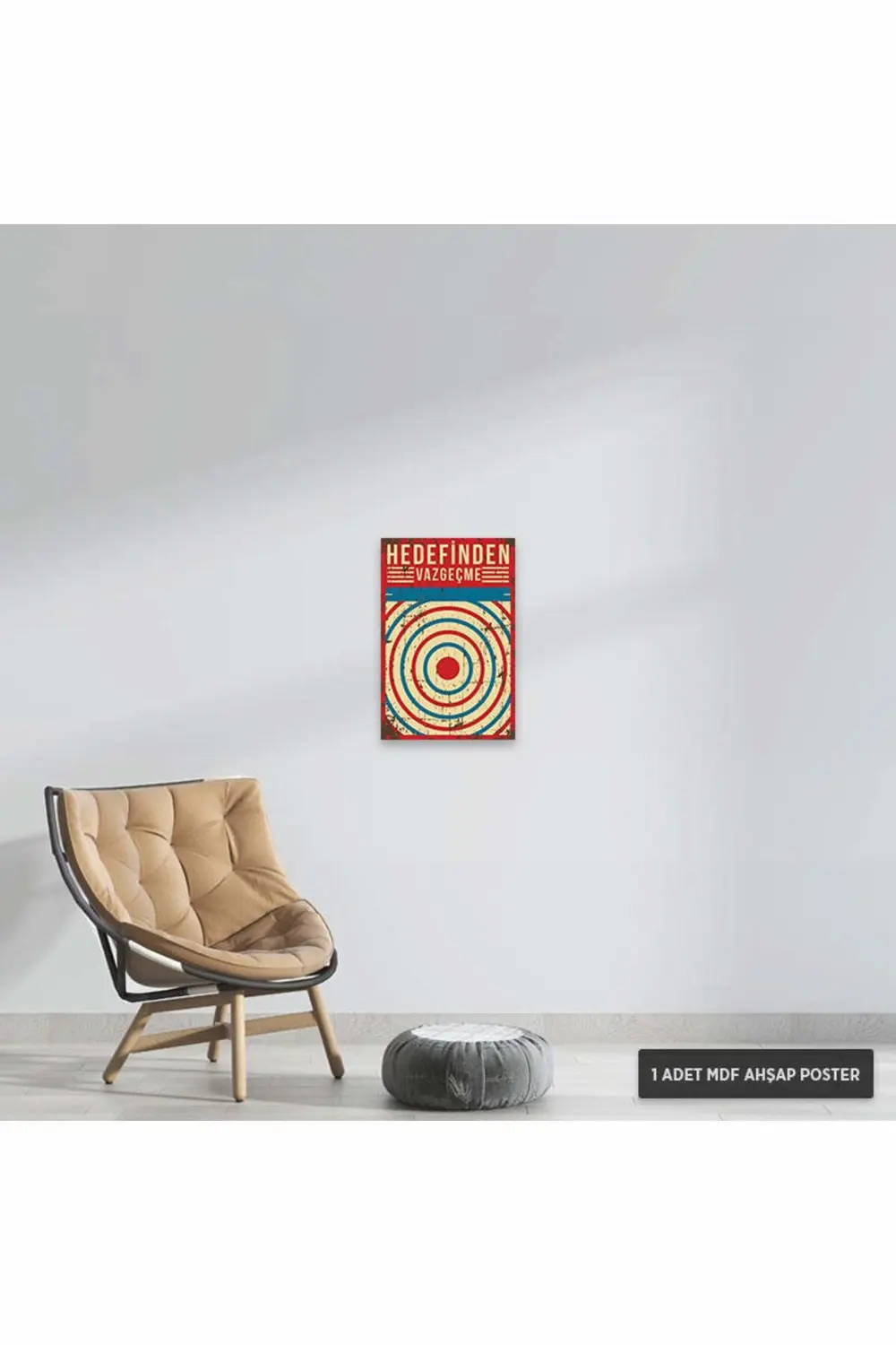 PT1007 - Hedefinden Vazgeçme Retro Mdf Ahşap Poster (20x30cm)