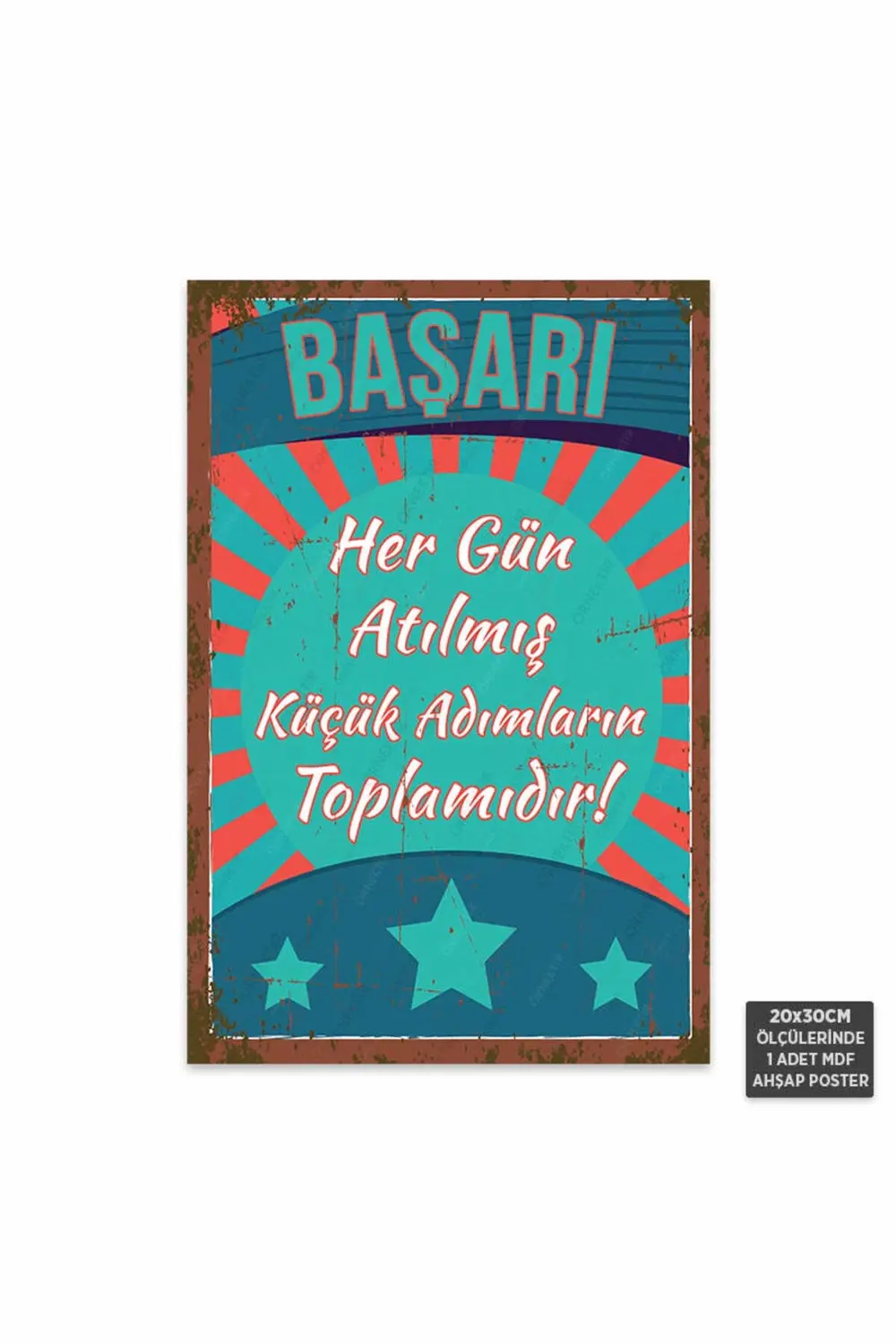 PT1010 - Başarı Her Gün Atılmış Küçük Adımların Toplamıdır Retro 