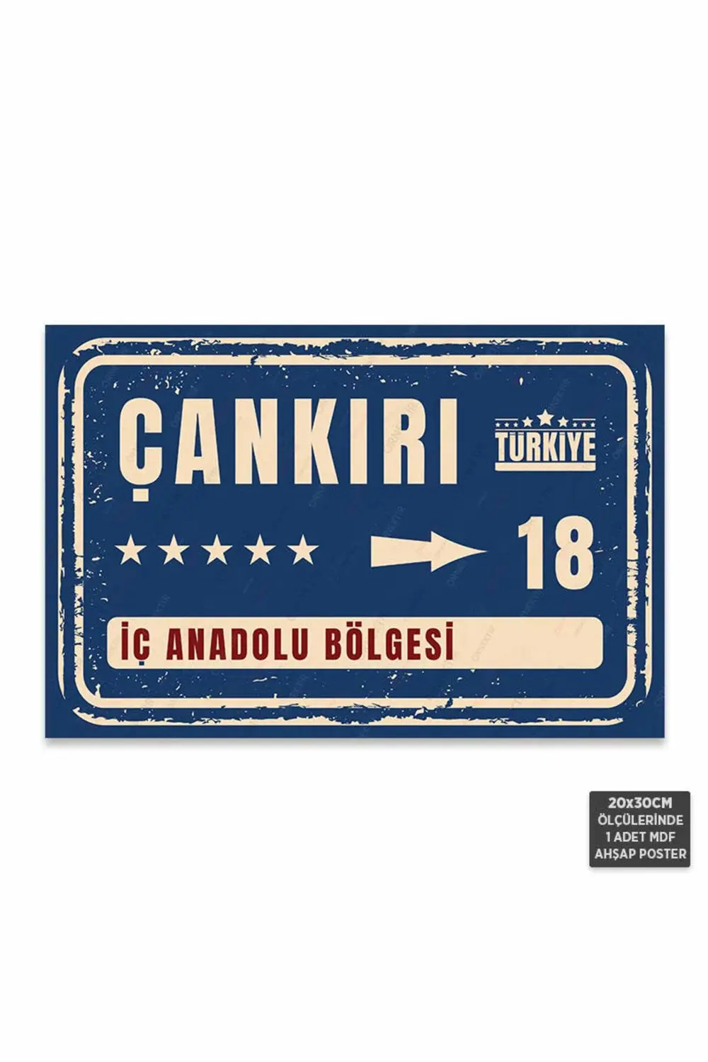 PT1066 - Çankırı Şehir Tabelası Retro Mdf Ahşap Poster (20x30cm) Fiyatı, Yorumları ve Özellikleri