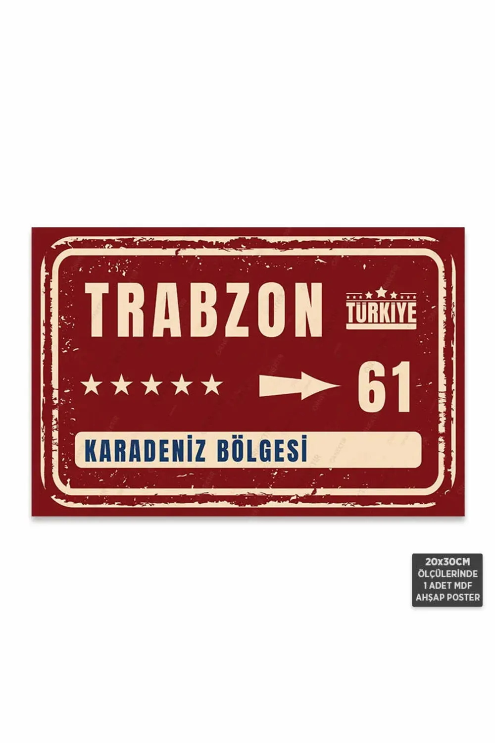 PT1153 - Trabzon Şehir Tabelası Retro Mdf Ahşap Poster (20x30cm) PT1153 - Trabzon Şehir Tabelası Retro Mdf Ahşap Poster (20x30cm)