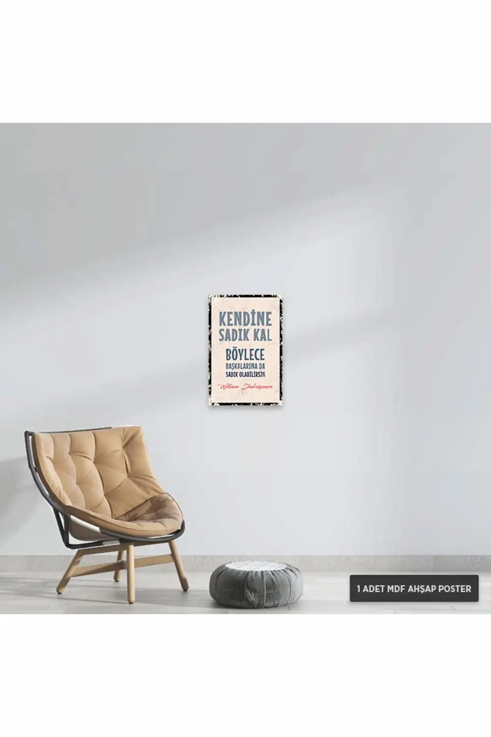 PT1237 - Türkçe Edebiyat Köşesi Retro Mdf Ahşap Poster (20x30cm)