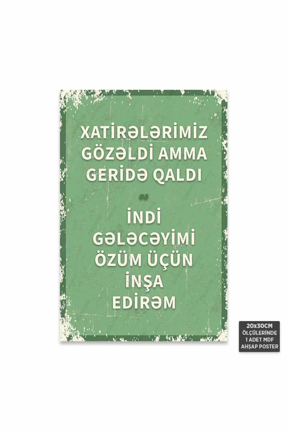 PT1246-AZE - Anılarımız Güzeldi Azerbaycan Türkçesi Retro Mdf Ahş