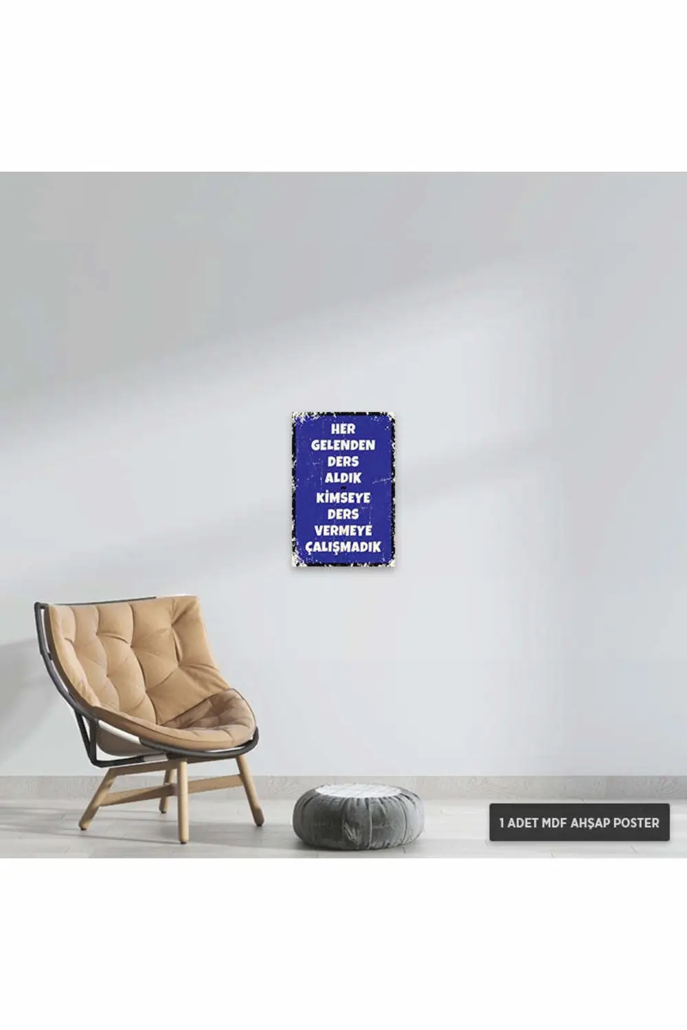 PT1256 - Her Gelenden Ders Aldık Retro Mdf Ahşap Poster (20x30cm)