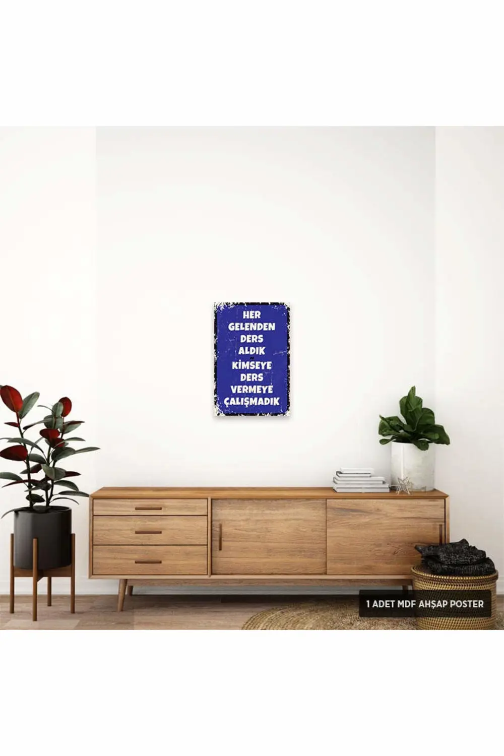 PT1256 - Her Gelenden Ders Aldık Retro Mdf Ahşap Poster (20x30cm)