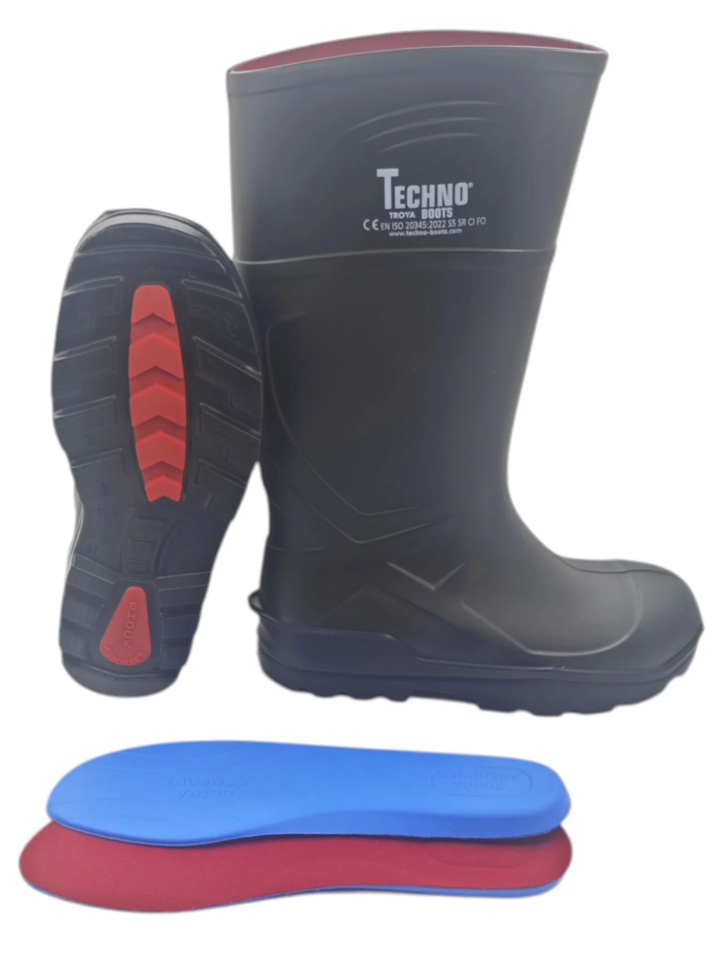 PU015540TPU   Techno Boots Troya Çelik Burunlu PU Çizme S5 - 40