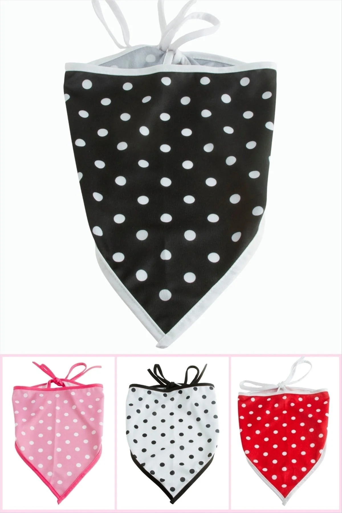Puantiyeli Desenli Bohem Bandana