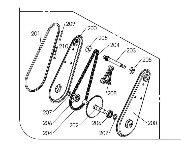 Pubert Nano 20R Çapa Makinesi Eksantrik Üst Mili No-203