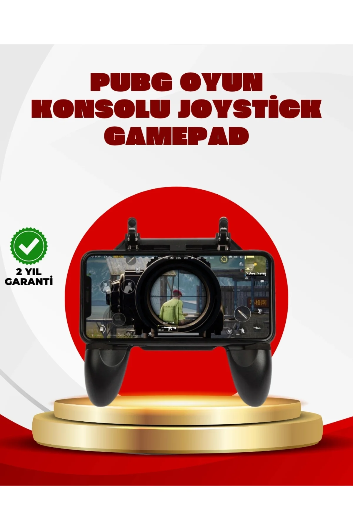 PUBG Mobile Uyumlu Joystick ve Parmak Tetikli Oyun Gamepadi