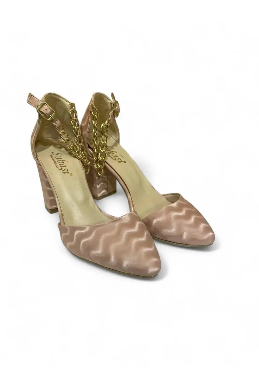 Pudra Dalgalı t 8.5'cm Topuklu Kadın Ayakkabı 36-37-38-39-40 Numa