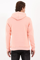 Pudra Renk Kanguru Cepli Kapüşonlu Sweatshirt 1205 - PUDRA