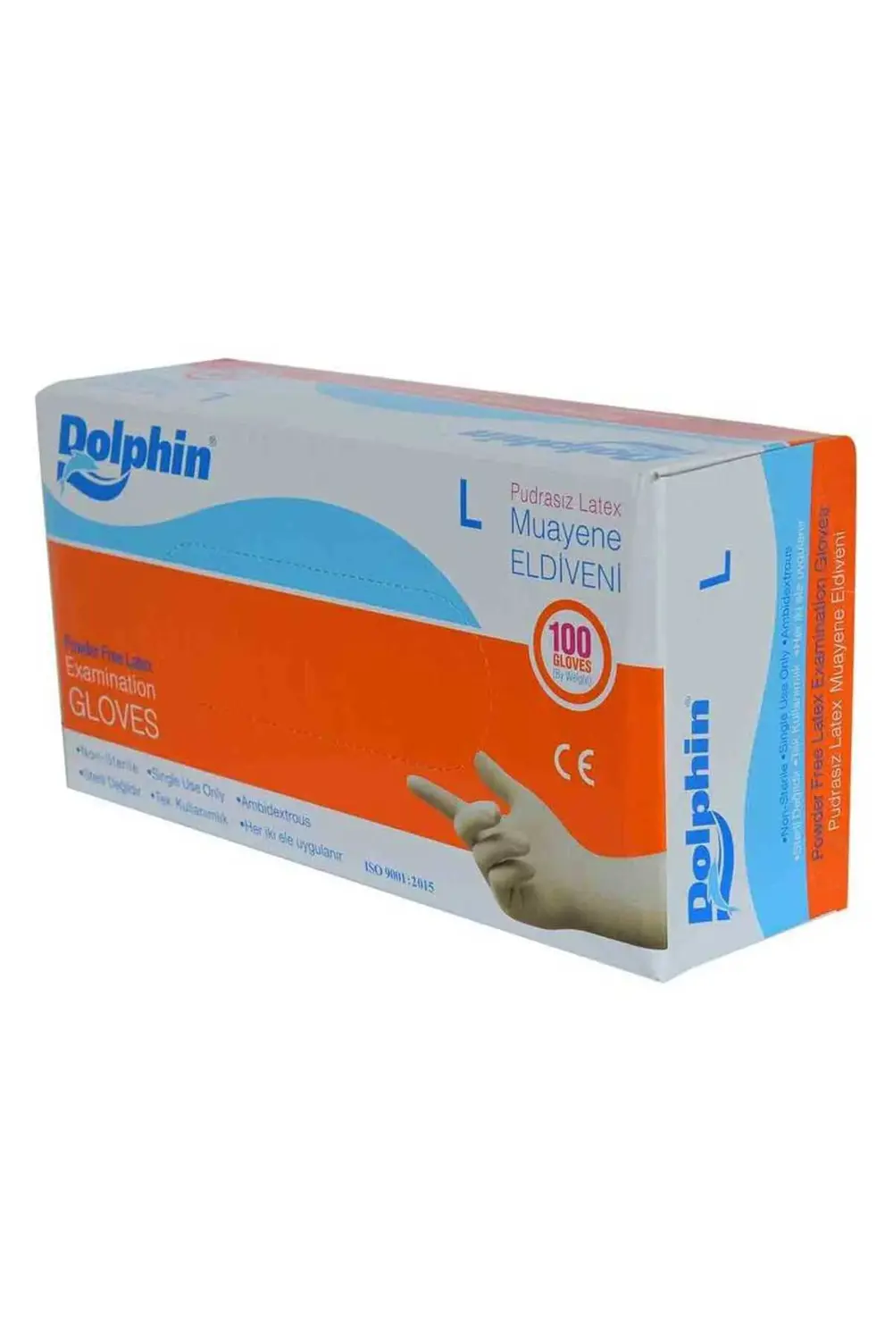 Pudrasız Beyaz Latex Muayene Eldiveni Büyük Boy (L) 100 Lü Paket