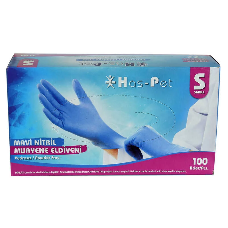 Pudrasız Mavi Nitril Eldiven Küçük Boy (S) - 100'lü Paket | Dayanıklı Koruma Fiyatı, Yorumları ve Özellikleri