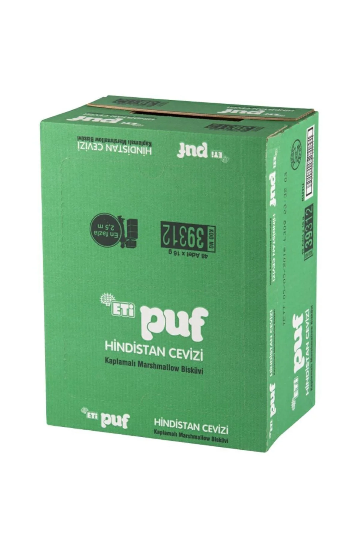 Puf Hindistan Cevizli Bisküvi 16 g x 48 Adet