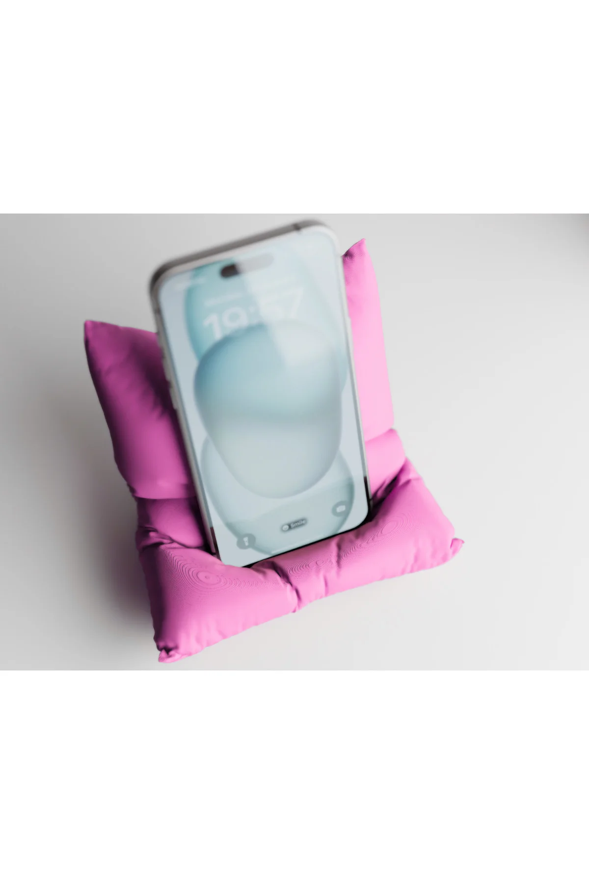 Pufon Masaüstü Telefon Standı | Dekoratif Telefon Tutucu | 3D Baskı Yastık Tasarım