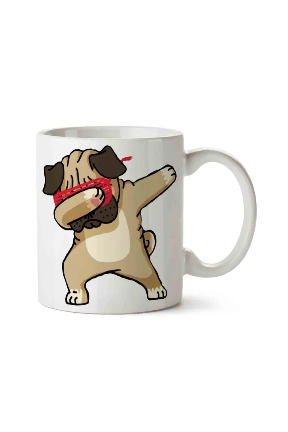 Pug Puppy Dab Dabbing Porselen Kupa Bardak