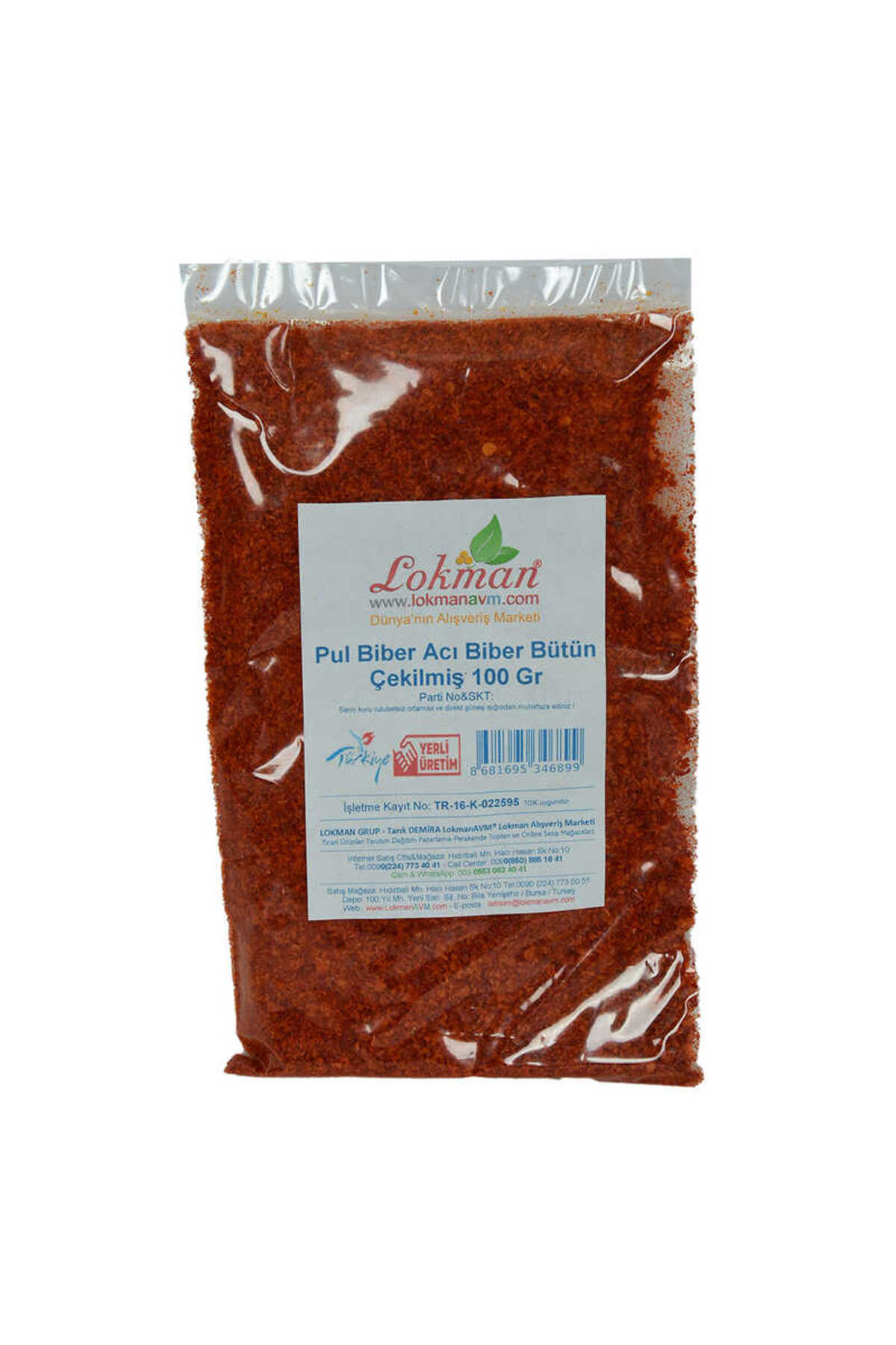 Oem Pul Biber Çok Acı Biber Zehir Acı Bütün Biber Çekilmiş 100 Gr Pak