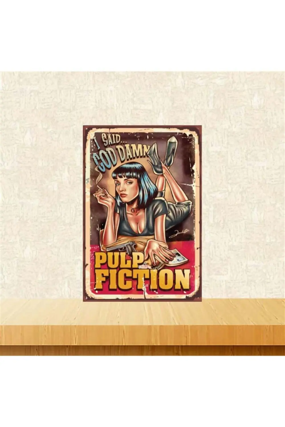 Pulp Fiction 20 30 cm Retro Ahşap Poster