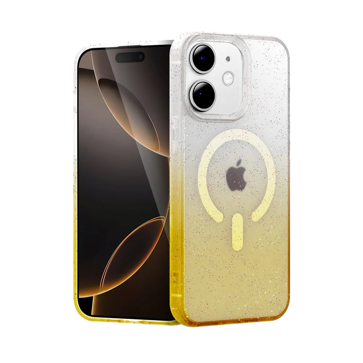 Pummel Shiny Magsafe Kapak - iPhone 11 Gold, 1.2mm Çift Katmanlı, Anti-Fingerprint