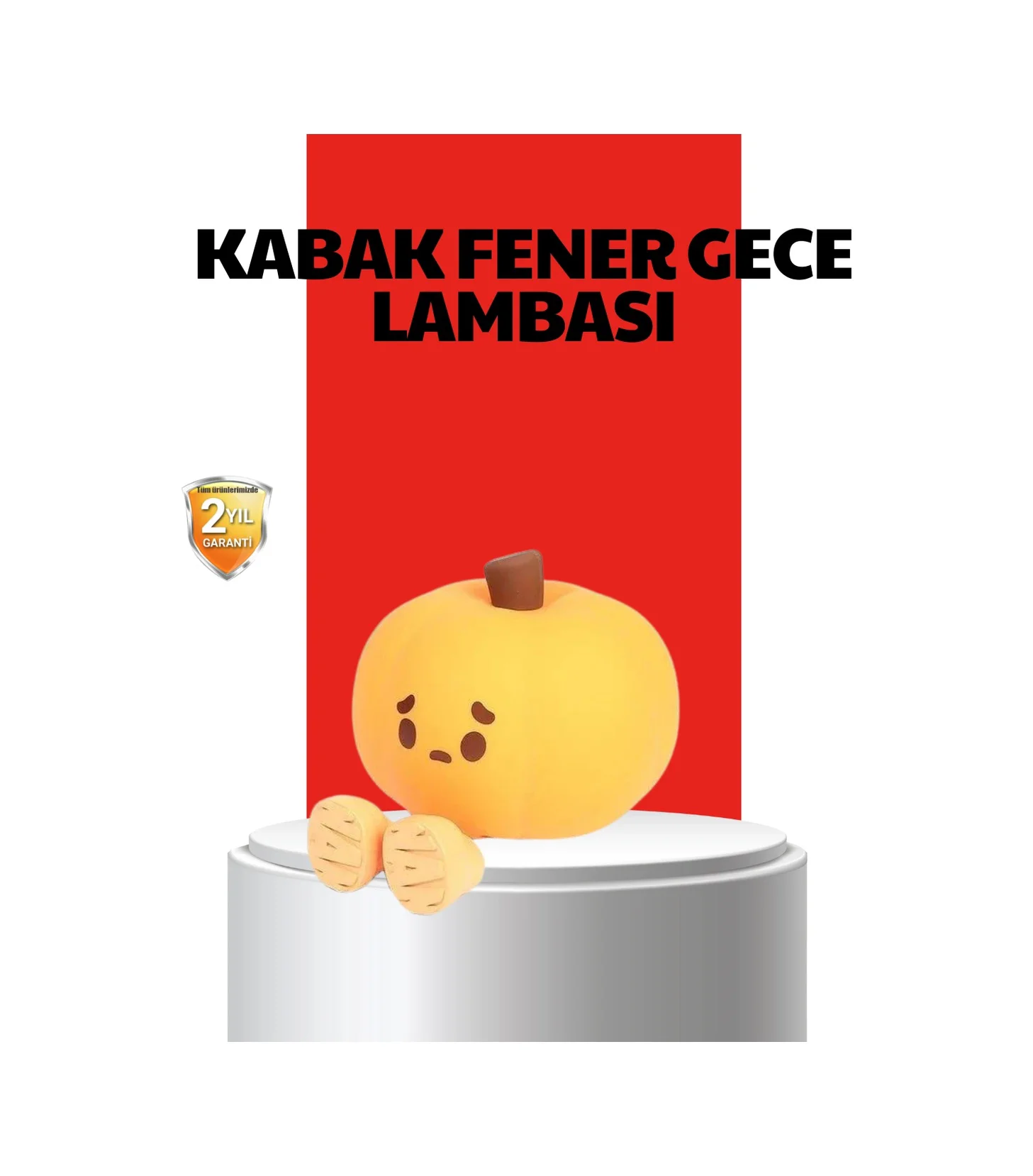 Pumpkin Led Night Light Dokunmatik Şarjlı Silikon Gece Lambası Di