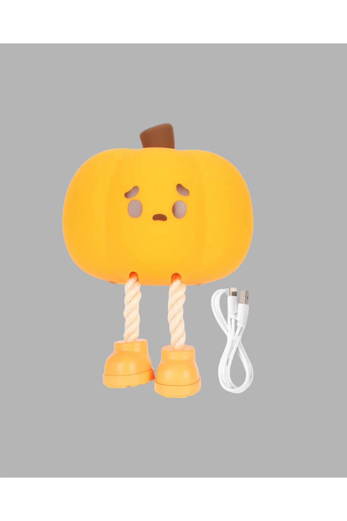 Pumpkin LED Night Light Dokunmatik Şarjlı Silikon Gece Lambası