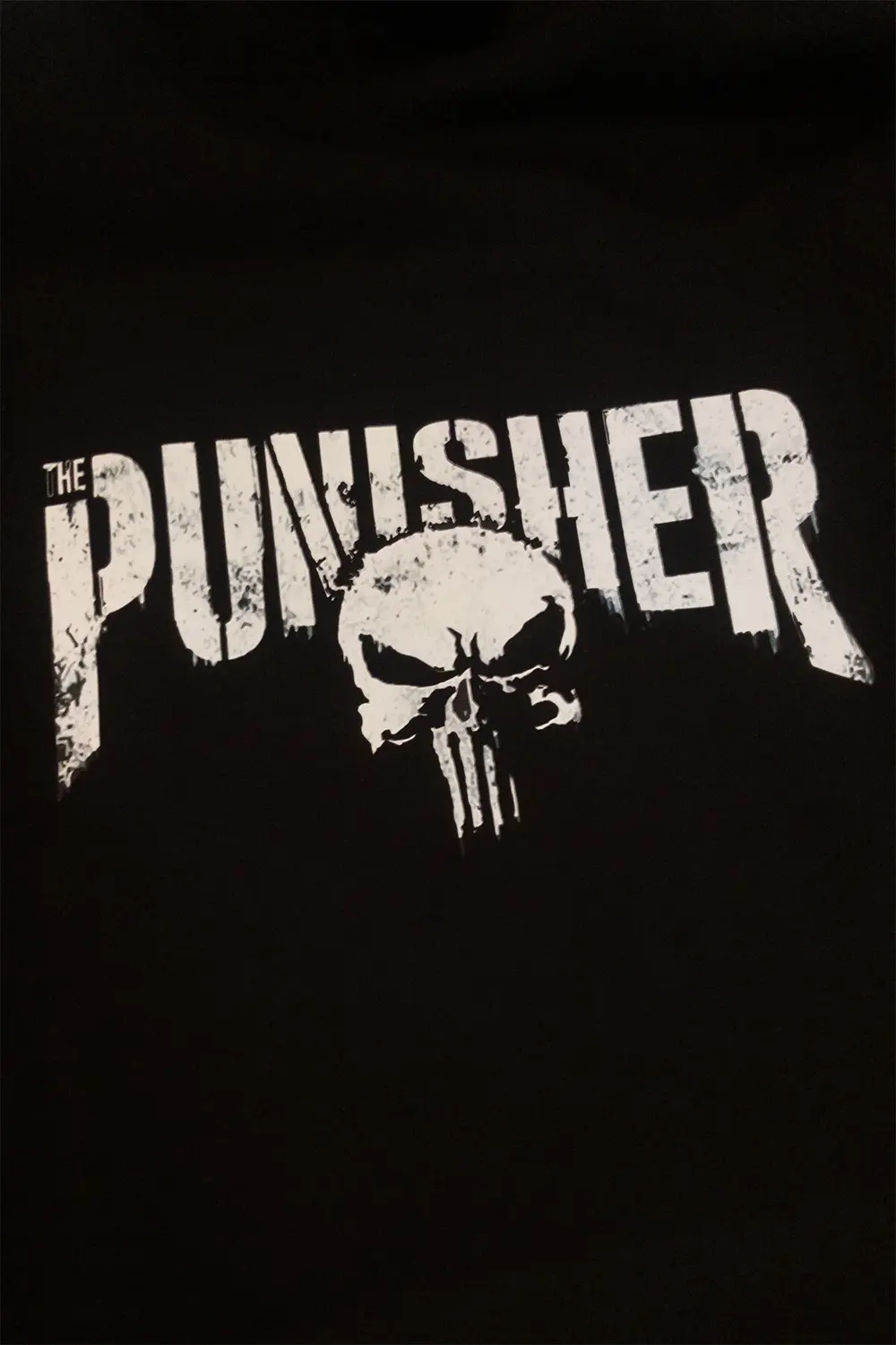 Punisher Baskılı %100 Pamuk Oversize T-shirt Büyük Beden Tişört
