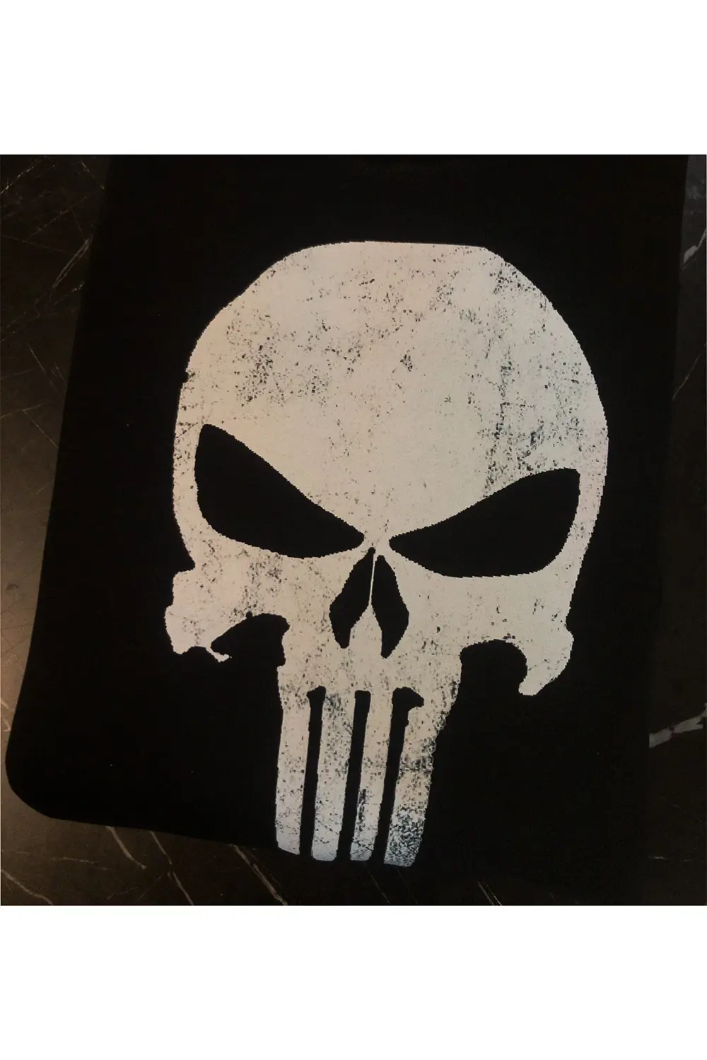 Punisher Baskılı %100 Pamuk Oversize T-shirt Büyük Beden Tişört