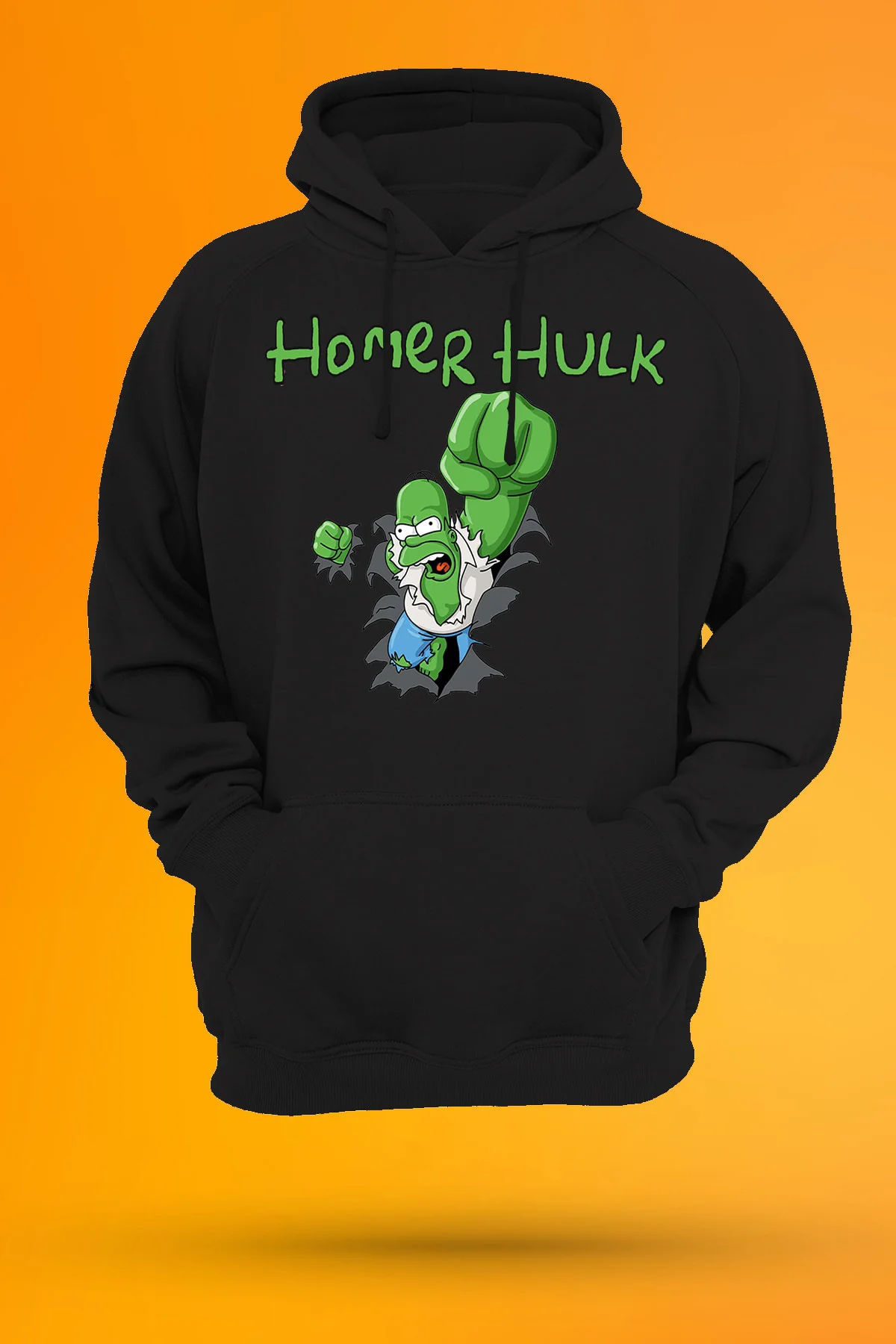 Punisher Çift Baskılı 3 Ipl. Şardonlu, Içi Polar, Kalın (600 GR.) Siyah Sweatshirt