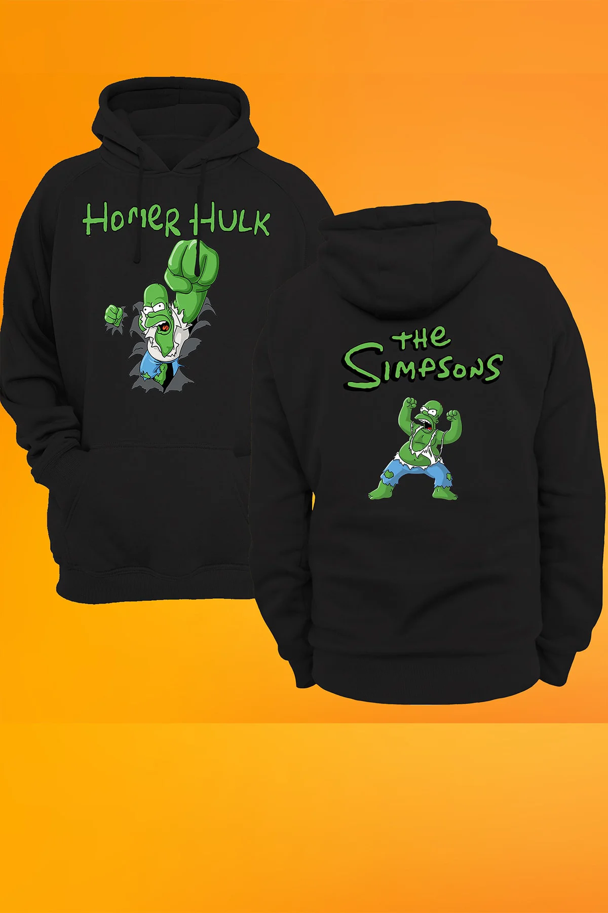 Punisher Çift Baskılı 3 Ipl. Şardonlu, Içi Polar, Kalın (600 GR.) Siyah Sweatshirt