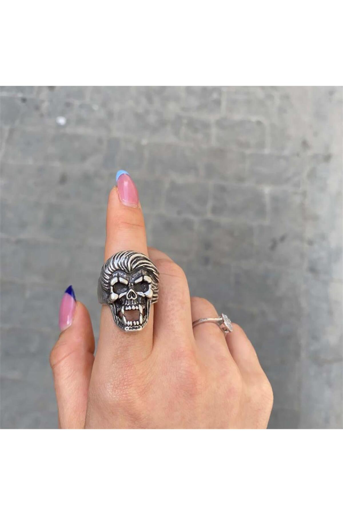 Punker Skull Yüzük
