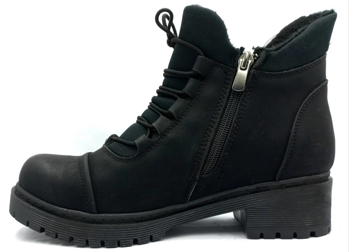 PUNTO 237104 Siyah 5 Cm Fermuarlı Kadın Bot - Görsel 2