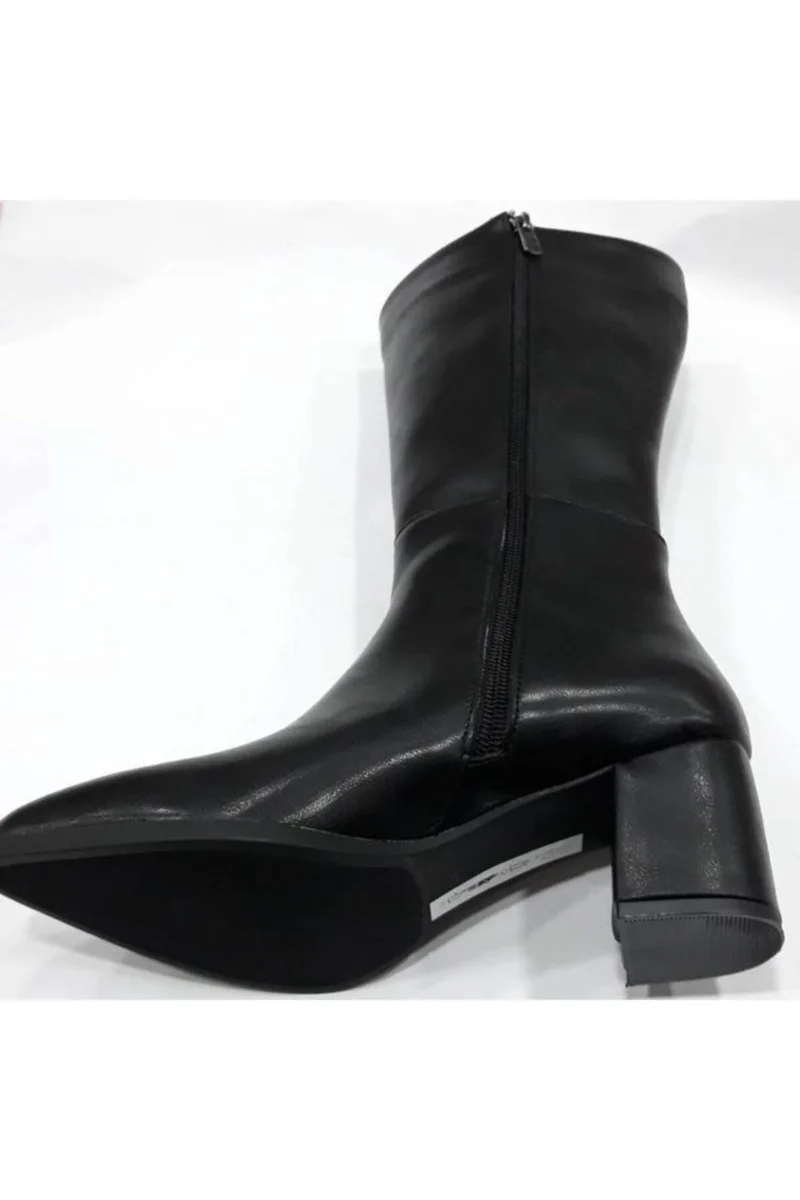PUNTO 343035 Kadın Fermuarlı 6 cm Topuklu Çizme PUNTO 343035 Kadın Fermuarlı 6 cm Topuklu Çizme - Görsel 3