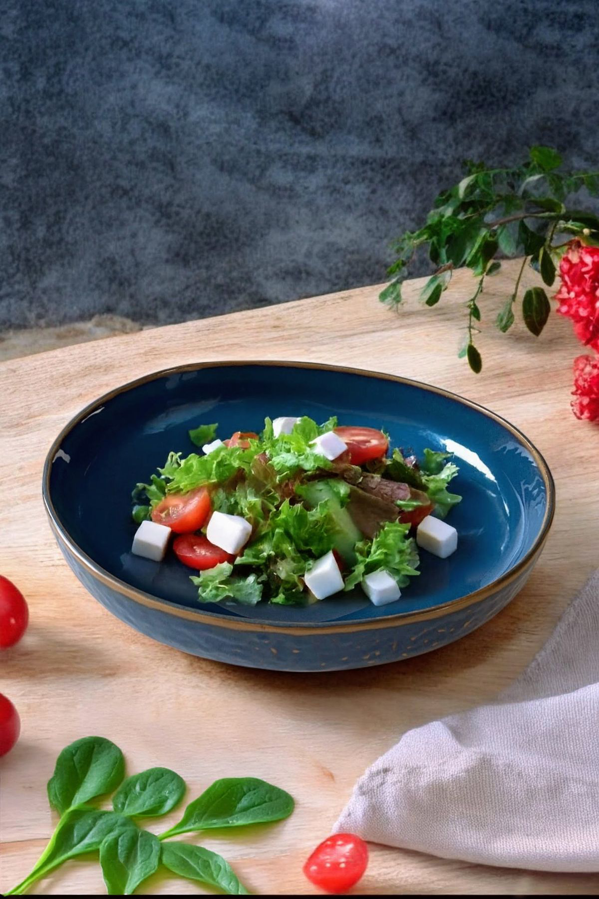İrea Porselen Punto Porselen Salata Ve Makarna Tabağı Çukur Tabak 26Cm 1 Adet