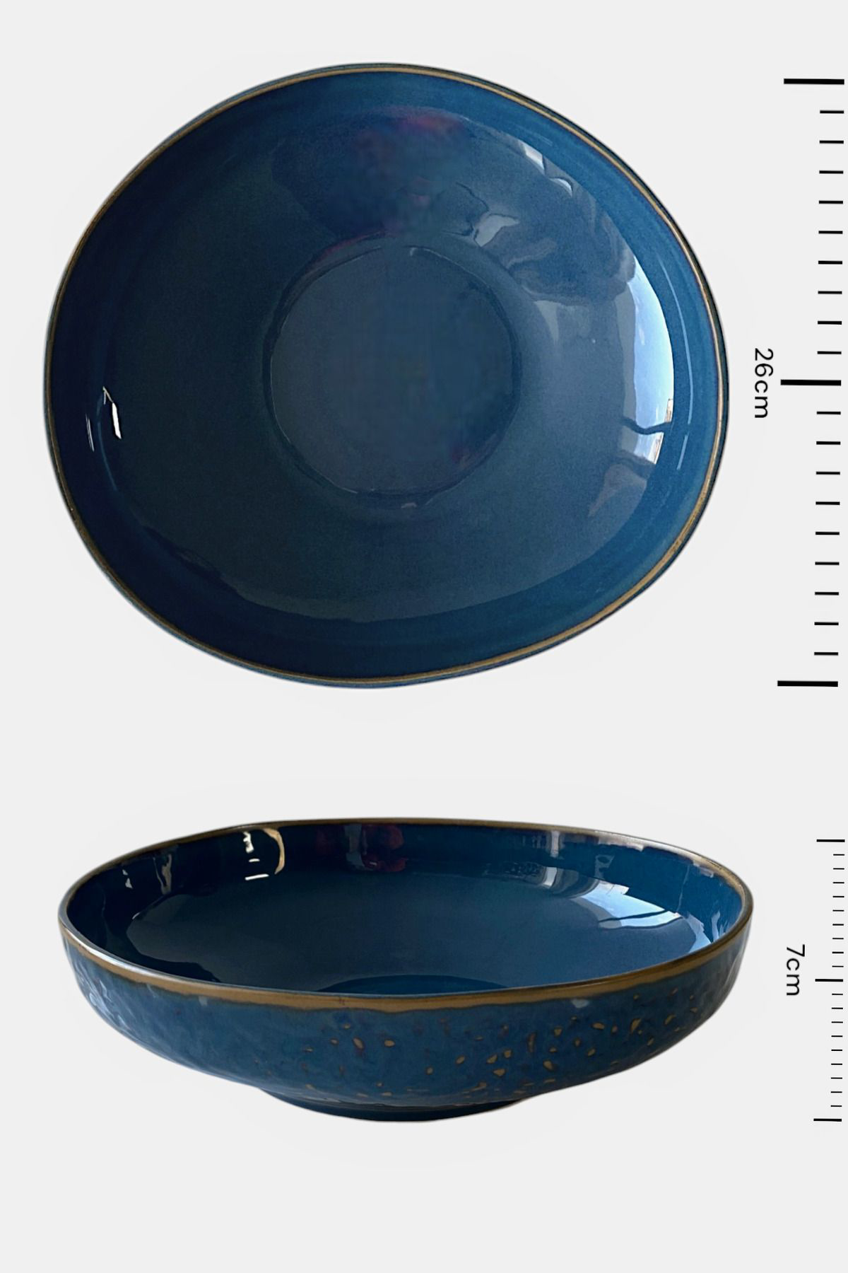 İrea Porselen Punto Porselen Salata Ve Makarna Tabağı Çukur Tabak 26Cm 1 Adet