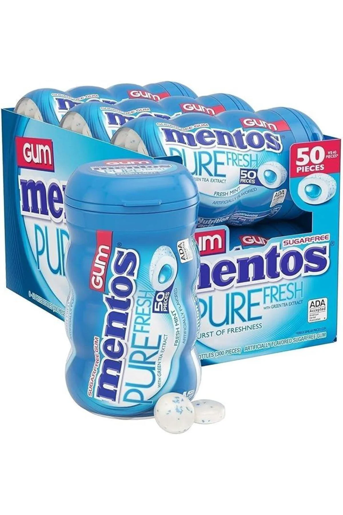 Pure Fresh Nane Aromalı Şekersiz Draje Sakız 60 g x 4 Adet