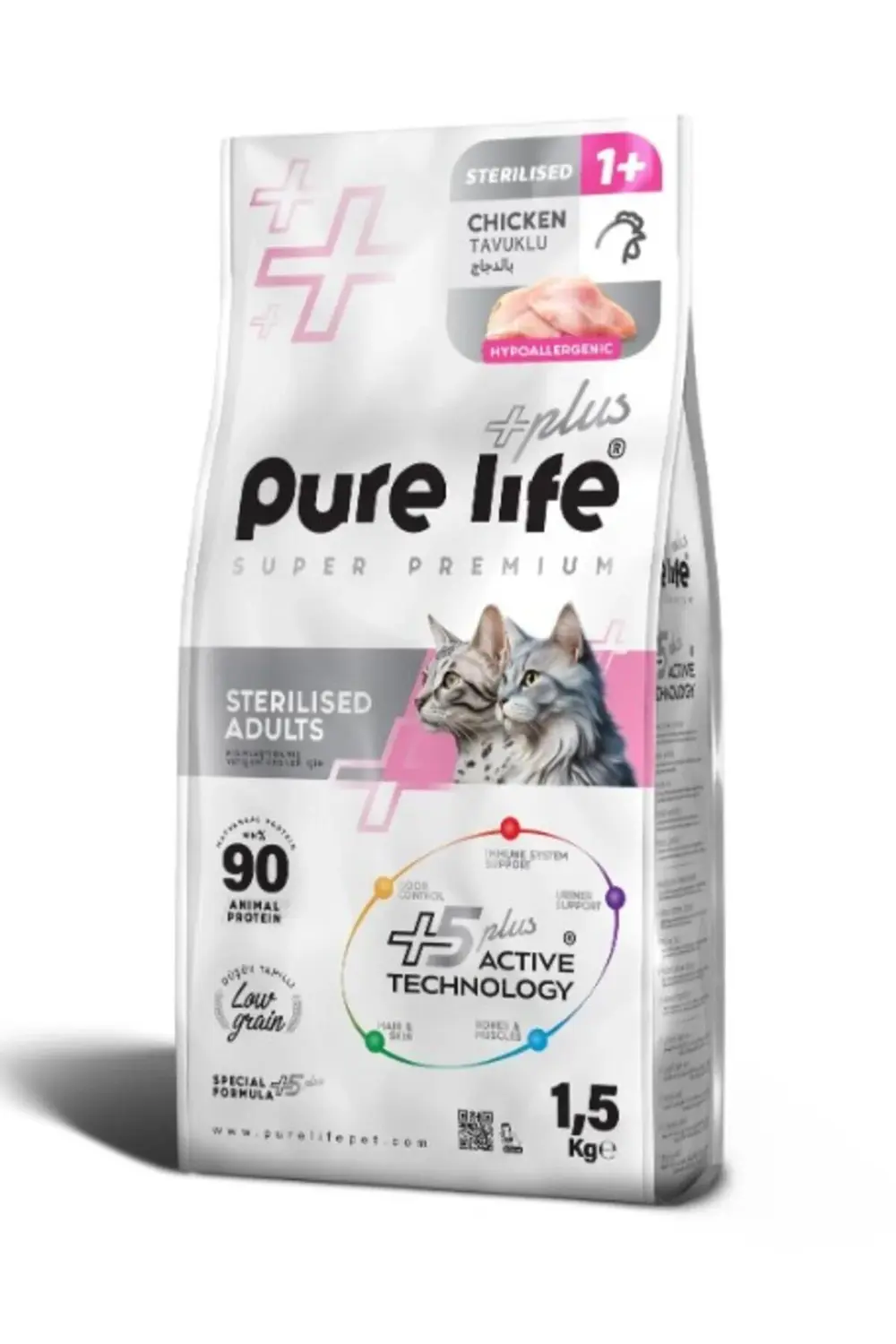 Pure Life Plus Tavuklu Kısırlaştırılmış Kedi Maması 1.5 Kg