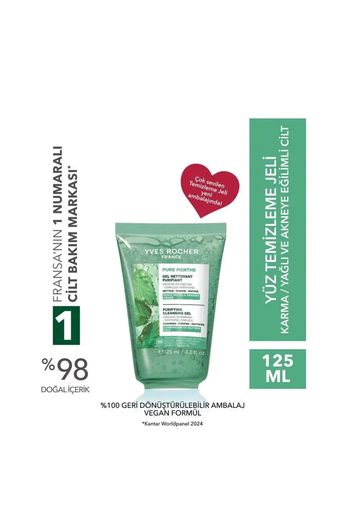 Pure Menthe-Gözenek Sıkılaştırıcı  Arındırıcı Prebiyotikli Yüz Te