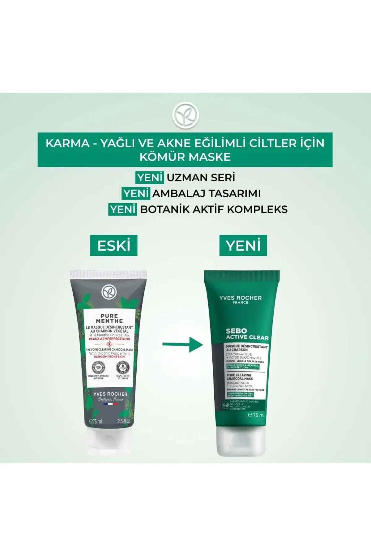 Pure Menthe-Gözenekleri Derinlemesine Arındıran Siyah Nokta Karşı