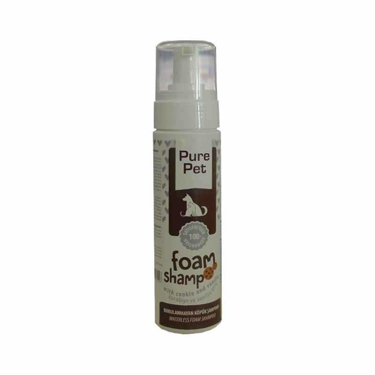 Pure Pet Durulanmayan Susuz Köpük Şampuan Vanilya 225 ml