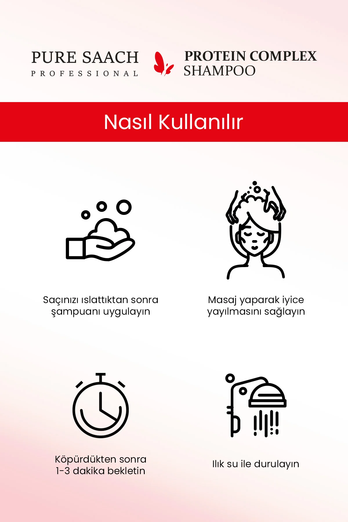 Pure Saach Professinal 2 Ürün Protein Comlex Shampoo Ve Saç Krem - Görsel 6