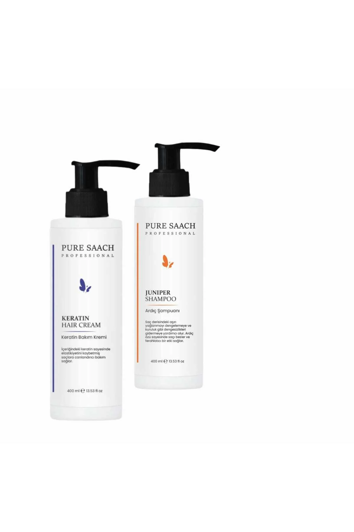 PURE SAACH PROFESSIONAL 2 ÜRÜN BİRLİKTE JUNIPER SHAMPOO Ve KERATİN SAÇ BAKIM KREM - Görsel 2
