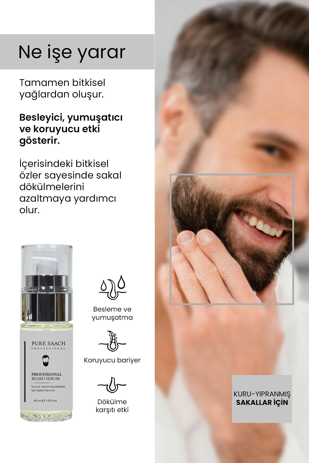 PURE SAACH PROFESSİONAL SAKAL SERUM PURE SAACH PROFESSİONAL SAKAL SERUM - Görsel 3