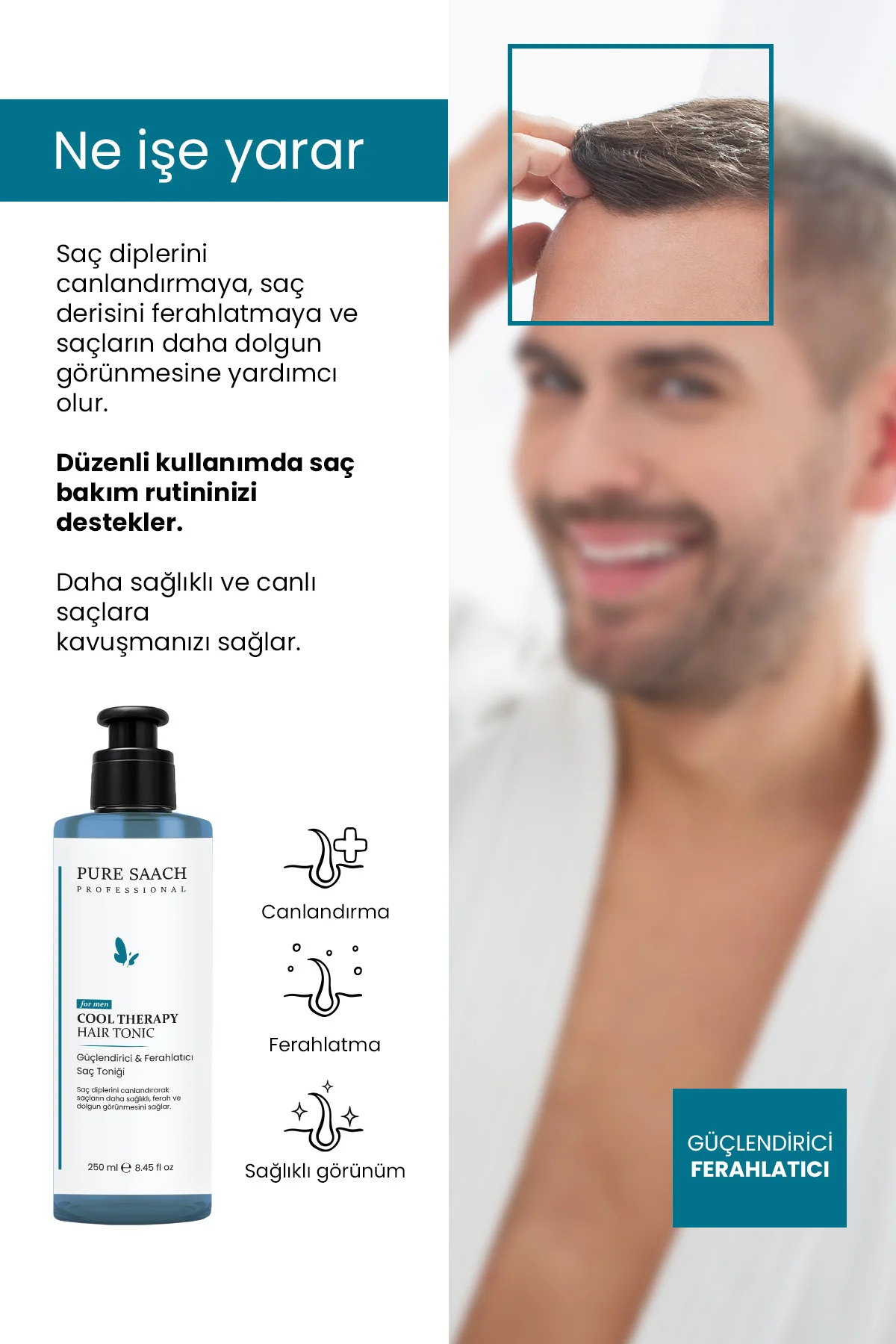 PURE SAACH PROFESYONEL COOL THERAPY HAIR TONİK - Görsel 2